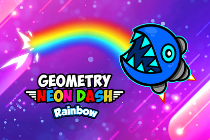 Geometry Neon Dash Rainbow